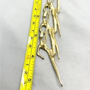 Vintage | Jewelry | Vintage Dancing Nude Woman Gold Tone Large Brooch